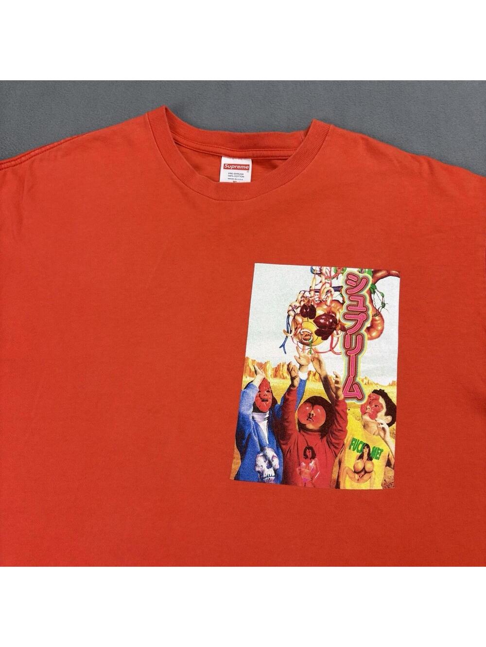 Supreme Sekintani La Norihiro Art T Shirt Size XL Orange